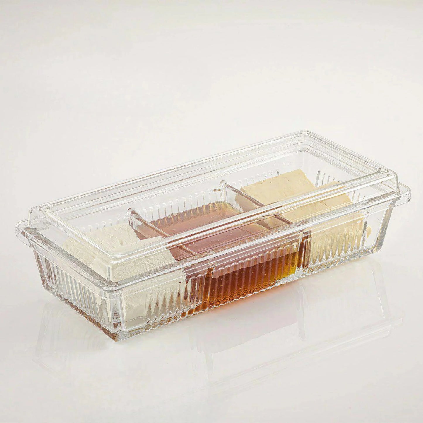 Glass Snack Tray with Lid