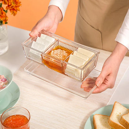 Glass Snack Tray with Lid