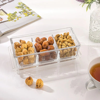 Glass Snack Tray with Lid