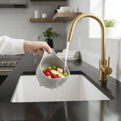 Pack of 3 Fruits and Vegetables Wash Bowl with Drainer