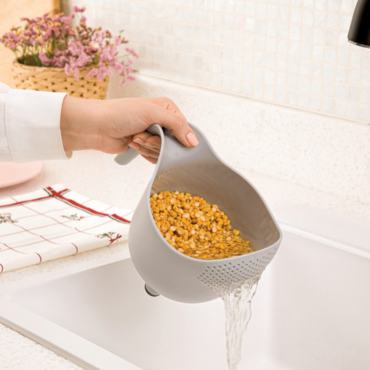 Pack of 3 Fruits and Vegetables Wash Bowl with Drainer